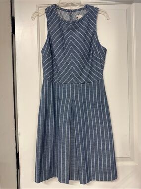 J. Crew Blue and White Striped Dress Top